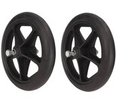 2 ruedas para silla de ruedas de 6,5 pulgadas, de goma, de bajo ruido, para andador