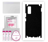 apgo Protective Skin Sticker for the back+sides compatible with Vivo Y20s, Full Wrap Film, Foil, Vinyl - Pattern Matte Black