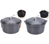 Olla de picnic al aire libre de 5 l, kit de utensilios de cocina portátil de gran capacidad para acampar para cocinar en barbacoa, hervir el vapor Hanging Type