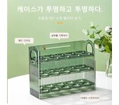 Caja de almacenamiento de huevos para refrigerador de gran capacidad para cocina: organizador de bandeja para huevos portátil de múltiples capas, práctico soporte para huevos con apertura y cierre verde