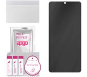 apgo Privacy Matte Hybrid protective glass compatible with Wiko View3 Pro, flexible nano glass, great replacement for tempered glass, scratch-resistan