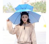 Sombrero de doble capa paraguas Anti-ultravioleta protector solar gorra pesca Parasol transpirable Anti-lluvia Double-layer camouflage