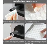 100 topes de puerta autoadhesivos de goma para muebles, protectores de silicona para muebles.