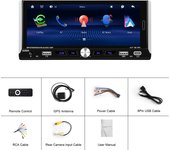 REAKOSOUND Carplay 6,9 ''1Din reproductor MP5 Android Auto 1Din Android Car Radio reproductor Multimedia 2 + 64G WIFI Bluetooth FM/RDS Audio del coche 2+64 MIC AHD