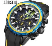 Nuevo Reloj de lujo para hombre de la mejor marca BAOGELA, relojes de cuarzo multifuncionales impermeables de silicona para hombre