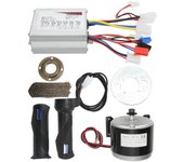 Kit controlador de motor eléctrico de CC de 12 V y 350 W, 28 A, 2700 RPM, puño de acelerador para kart y scooter eléctrico