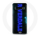 Coque pour Samsung Galaxy s10 plus Riverdale Série Logo bleu