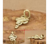 Figuras de decoración de bronce antiguo en miniatura de serpiente de cobre y latón para decoración de interiores, adorno de escritorio, estatuas en miniatura de cobre puro 1
