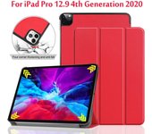 Funda triple magnética para iPad Pro 12,9 2020, Funda con función de encendido/apagado automático de 4.ª generación