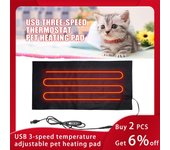 USB Rechargeable Three-Speed Heating Pads, Can Be Used to Keep Pets Warm or for Daily Use, Outdoor Cushion Heating Pads