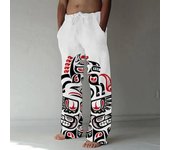 Pantalones deportivos de moda, pantalones sueltos, pantalones largos casuales, pantalones de verano para hombre, pantalones sueltos para correr, ropa informal para el hogar con cordón para hombre L caqui
