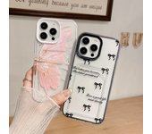 Funda de teléfono 3 en 1 con diseño de mariposa y tarjeta transparente para iPhone 15, 14 Plus, 13, 12, 11 Pro Max, X, XS Max, SE 7, 8 iPhone 6/6S