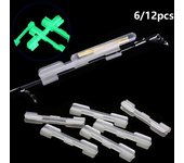 Useful Night Light  float hold fishing rod feeder Fishing glow stick Clip fluorescent light sticks W-301(SS)-6PCS