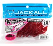 Jackall Señuelo Suave Waver Camarón Agua Salada 2.8 Pulgadas Rojo (5076)