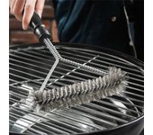 Kit de parrilla para barbacoa, cepillo antioxidante portátil, accesorios de limpieza, cepillos de limpieza antiadherentes, cepillo de alambre para barbacoa, herramientas de cocina negro