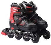 Patines de ruedas de PVC para adultos, profesionales, niños y estudiantes, patines de fila recta, patines ajustables L size 39-42 color rosa