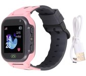Reloj inteligente para niños con pantalla táctil a color de 1,44 pulgadas, reloj inteligente para niños con llamadas telefónicas GSM 2G y posicionamiento LBS color rosa