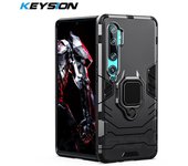 KEYSION-funda protectora a prueba de golpes para Xiaomi Mi Note 10 CC9 Pro Mi 9 Lite, funda trasera con anillo para coche For Mi Note 10 azul marino