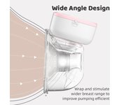 Extractor de leche portátil, extractor de leche eléctrico manos libres para amamantar, 4 modos, 12 niveles de succión, bajo 1 Pack