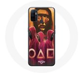 Coque Oppo A53 Squid Game Masques Triangle carré et Cercle dessin
