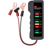 Luces LED Display12 V vehículo motocicleta probador de batería Auto prueba de batería de coche protección inversa gris