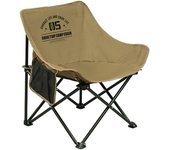 Silla de Camping para Camping y Pesca Asiento Ancho de 68CM Silla Plegable Portátil Ligera Oxford 600D marrón