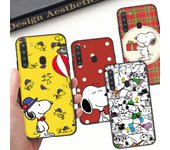 Funda blanda negra con el adorable Snoopy SM11 para Samsung Note 20 Lite S24 Ultra S23 A03 A05 A06 A11 A71 A15 A16 A13 A24 A25 A33 A52 A53 A50 M55 M35 Plus Samsung S9 Plus arlequín