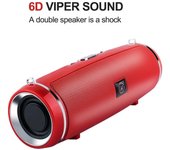Altavoz inalámbrico portátil con Bluetooth para exteriores con correa Audio 3D envolvente graves de alta potencia TWS/Radio FM/Boombox de baile por voz negro