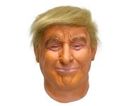 Máscara humana de cabeza completa de látex Trump para máscara Festival Halloween Pascua disfraz fiesta Donald Trump presidencial Cosplay Fans amarillo