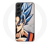 Coque pour Samsung Galaxy S21 FE Anime Dragon Ball Goku Cheveux bleu