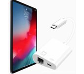 Adaptador convertidor Ethernet de tarjeta de red tipo C a puerto RJ45 para carga PD de teléfono móvil, conexión estable para Xiaomi, Huawei y iPhone type-c