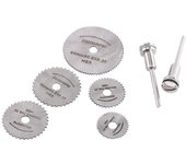 Mini sierras rotativas HSS para metal, juego de sierras para madera con 2 varillas
