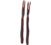 2 tenedores de fruta con alambre de madera enredado para vajilla de cocina, hogar y restaurante.