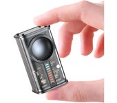 Altavoz Bluetooth portátil con luces, mini altavoz Bluetooth inalámbrico transparente con TWS, altavoz pequeño perfecto sonido HD y graves negro