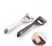 Cuchillo para desbastar cuero, herramientas de corte para manualidades de cuero, cuchillo para entresacar cuero, accesorio cortador, un cuchillo con 3 hojas negro