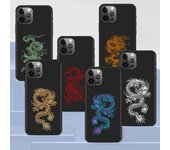 Funda de teléfono para Apple Iphone 14 11 13 Pro Max 12 Mini Xr 7 8 + Se 2020 Xs 6 6s Plus 5 5s Dragon Animal Cool funda negra de silicona iPhone 14 Plus