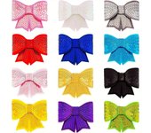 12 piezas de parches bordados con lentejuelas y lazos pequeños brillantes para planchar para ropa, bolsos, chaquetas, jeans, accesorios de bricolaje, manualidades, decoración de San Valentín 12Pcs