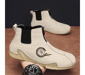Botas de cuero para hombre, zapatillas deportivas informales para exteriores, tallas grandes 39-46 39 arena
