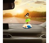 Tablero hawaiano de niña Bobblehead juguete de baile decoración de coche con energía Solar para verde