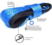Cuerda de cabrestante eléctrico de 7700 libras, cuerda de nailon, cuerda de fibra de alta resistencia, correa de remolque de cuerda de remolque de coche de 6mm x 15m