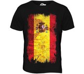 Camiseta con bandera Grunge de España, camiseta superior, camiseta de manga corta, camiseta gráfica fresca S