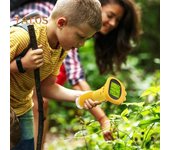 Microscopio digital para niños con luz LED, aumento de 100X-1000X, microscopio de bolsillo portátil, cámara, experimento científico educativo, lupa de juguete amarillo