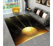 Alfombra de dibujos animados de campo de fútbol 3D, alfombra para sala de estar, dormitorio, sofá, sala de juegos, decoración de felpudo, alfombra antideslizante para niños 40x60cm(15x23in)