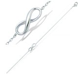 Les Trésors De Lily [R1573] - Bracelet Argent 'Infini' argenté (rhodié) - 12x4 mm plata