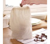50 bolsas de especias para cocinar sopa, bolsas de cordón reutilizables, bolsas de té, bolsas de gasa sin blanquear para colar y preparar té 8 cm