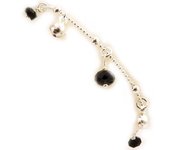 Les Trésors De Lily [L2142] - Brazalete de plata 'Mineralia' negro negro