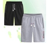Pantalones cortos deportivos de verano para hombre, pantalones cortos de entrenamiento con juegos de baloncesto para correr, pantalones informales sueltos de secado rápido de cinco puntos M gris claro