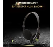 Auriculares USB para juegos SY440MV montados en la cabeza para ordenador portátil, PC, auriculares con micrófono estéreo con cable 3.5MM