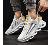 Zapatos de hombre Blade Twisted Bottom Shoes Zapatos de coco Casual Deportes al aire libre Zapatos para correr 38 blanco