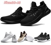 Zapatos para correr para hombre, zapatillas deportivas transpirables para hombre, con cordones, cómodos zapatos casuales para caminar, calzado de entrenamiento atlético 38 negro